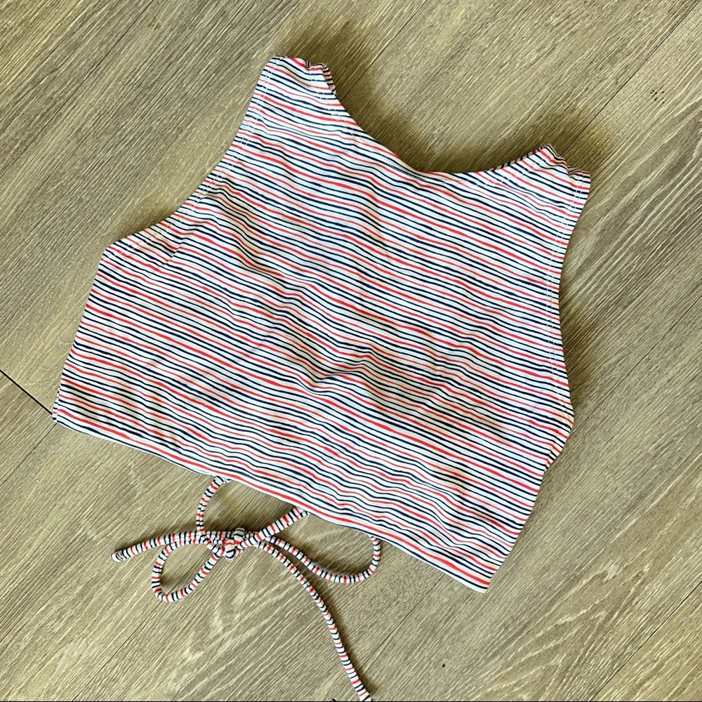 Red, white and blue GAP striped bathing suit top